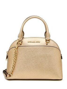 Michael Kors Emmy Large Dome Top Handle Satchel Gold